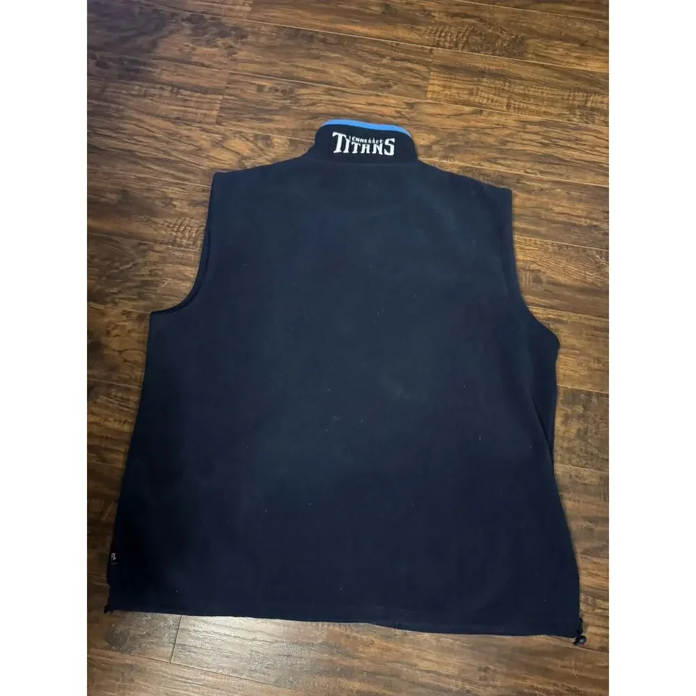 NFL Team Apparel Tennessee Titans NFL Football Navy Blue Fleece Vest XLT
